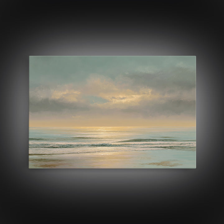 Ocean Horizon with Meditative Stillness Canvas Print, Meditation Art, Zen Home Decor, Living Room Decor, Fine Art, Stillness, MED-3x2-94