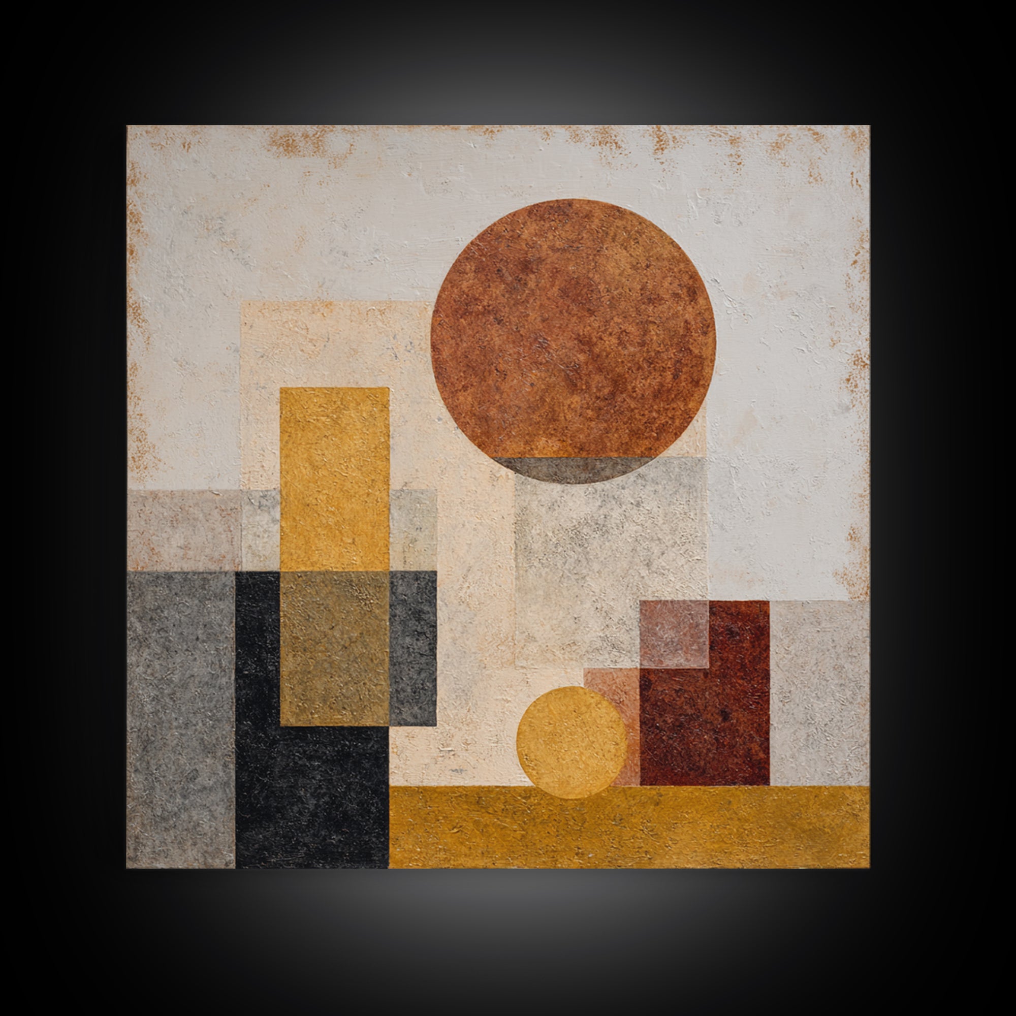 Simple Geometric Sun Canvas Print, Minimalist Art, Boho, Living Room Decor, Abstract Art, Minimal, Abstract Painting, MIN-1x1-15