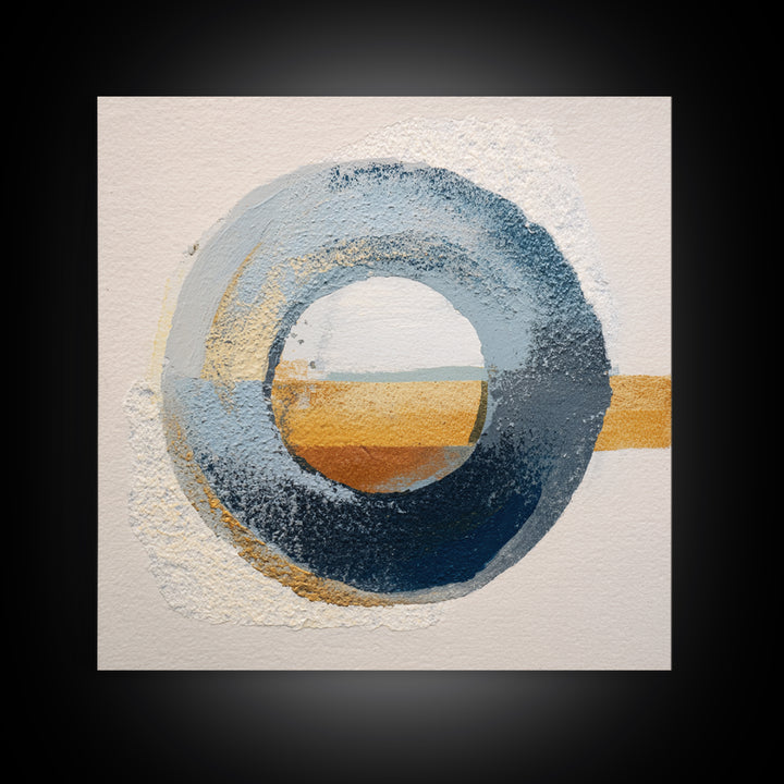 Single Brushstroke Circle Canvas Print, Minimalist Art, Abstract Wall Art, Living Room Decor, Oil Painting, Minimal, MIN-1x1-22