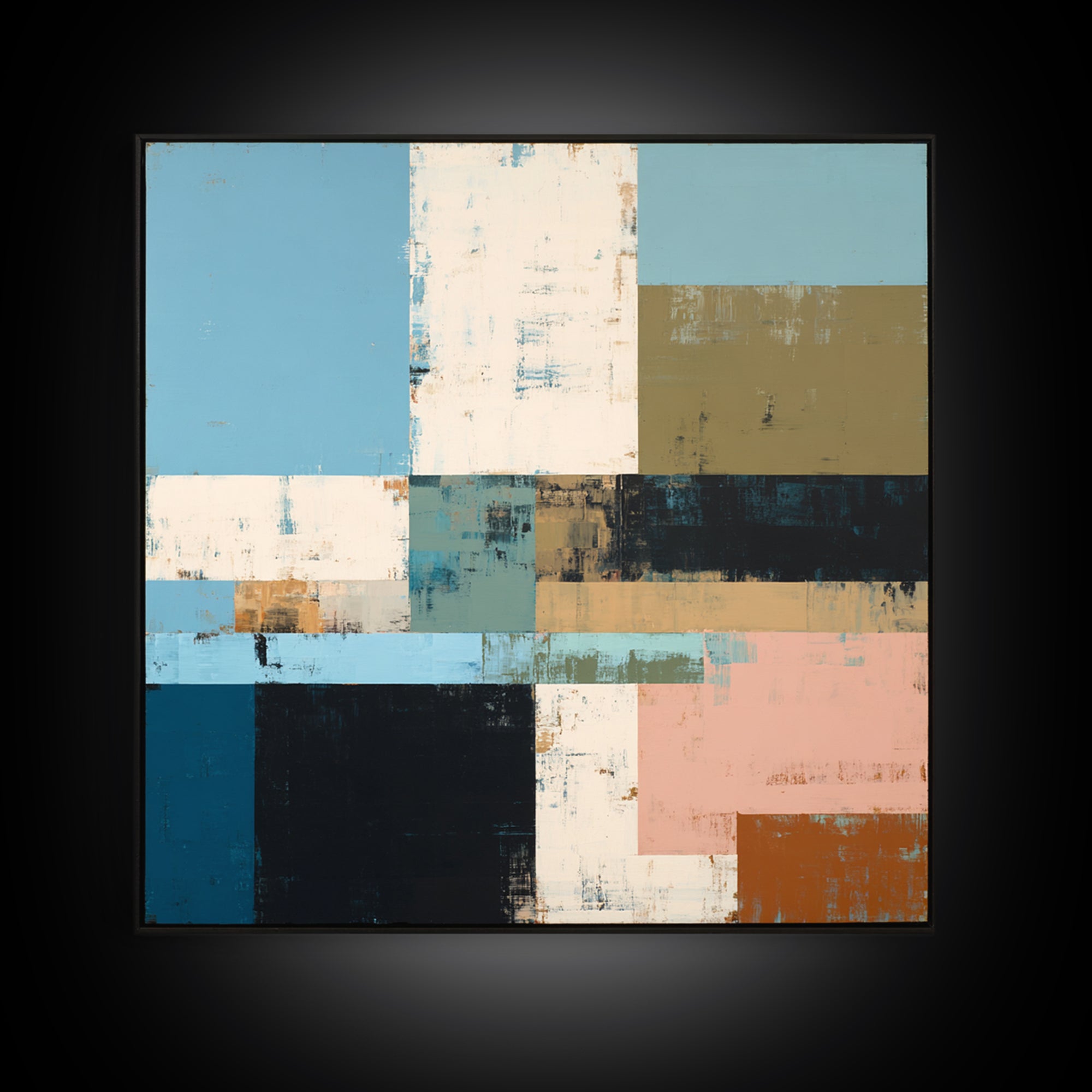 Simple Blue Horizon Canvas Print, Minimalist Art, Modern Art, Living Room Decor, Fine Art, Minimal, Minimalist Decor, MIN-1x1-30