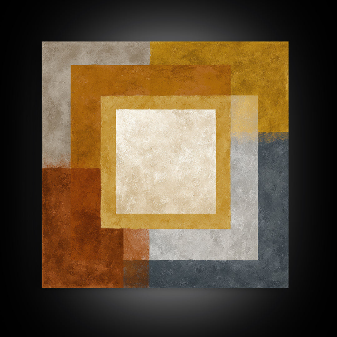 Calm Rectangle Composition Framed Canvas Print, Minimalist Art, Modern Wall Art, Living Room Decor, Abstract Art, Minimal, MIN-1x1-72