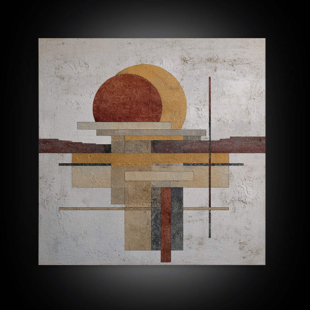 Simple Geometric Sun Canvas Print, Minimalist Art, Luxury Decor, Living Room Decor, Abstract Art, Minimal, Art Prints, MIN-1x1-87