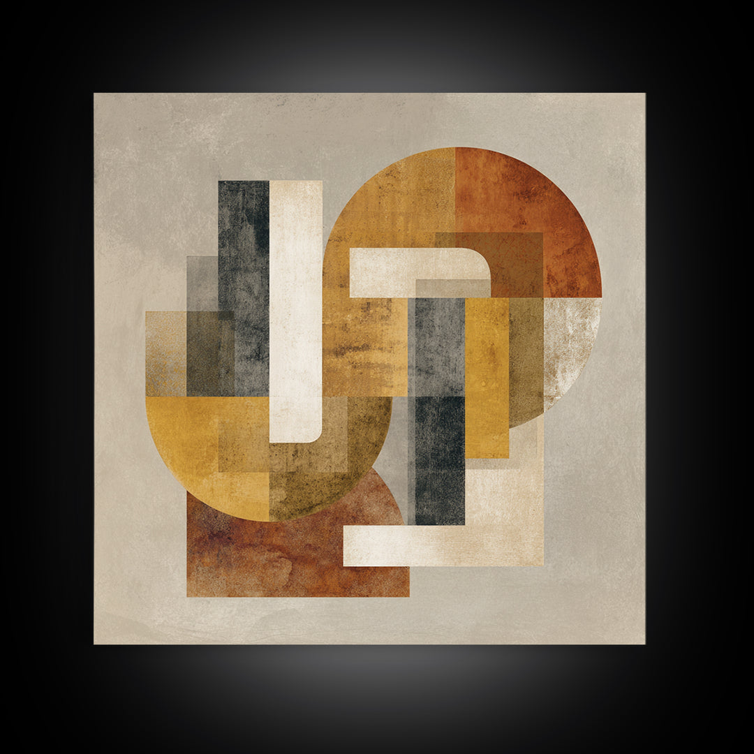 Two Overlapping Organic Shapes Canvas Print, Minimalist Art, Room Decor, Living Room Decor, Abstract Art, Minimal, Art Print, MIN-1x1-91