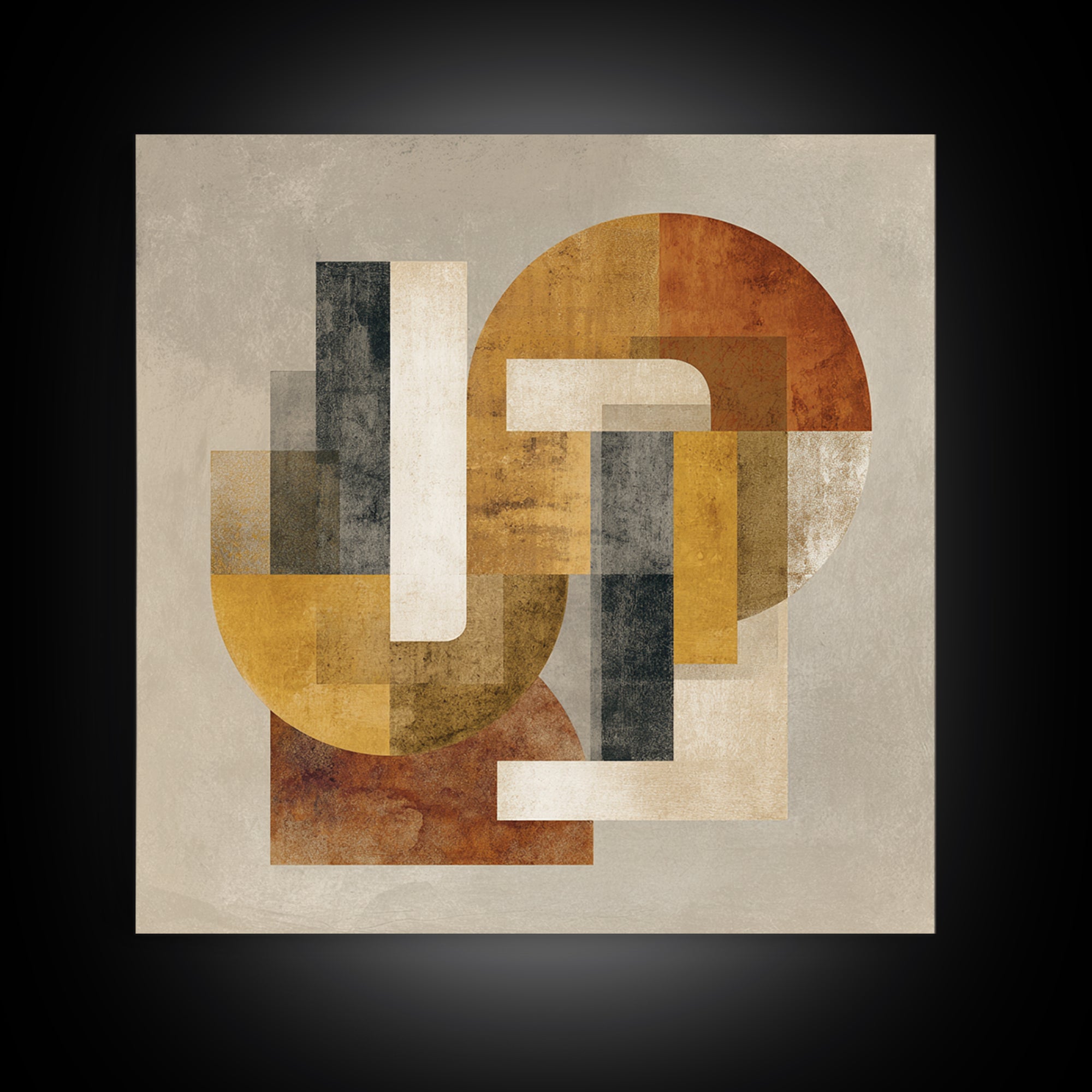 Two Overlapping Organic Shapes Canvas Print, Minimalist Art, Room Decor, Living Room Decor, Abstract Art, Minimal, Art Print, MIN-1x1-91