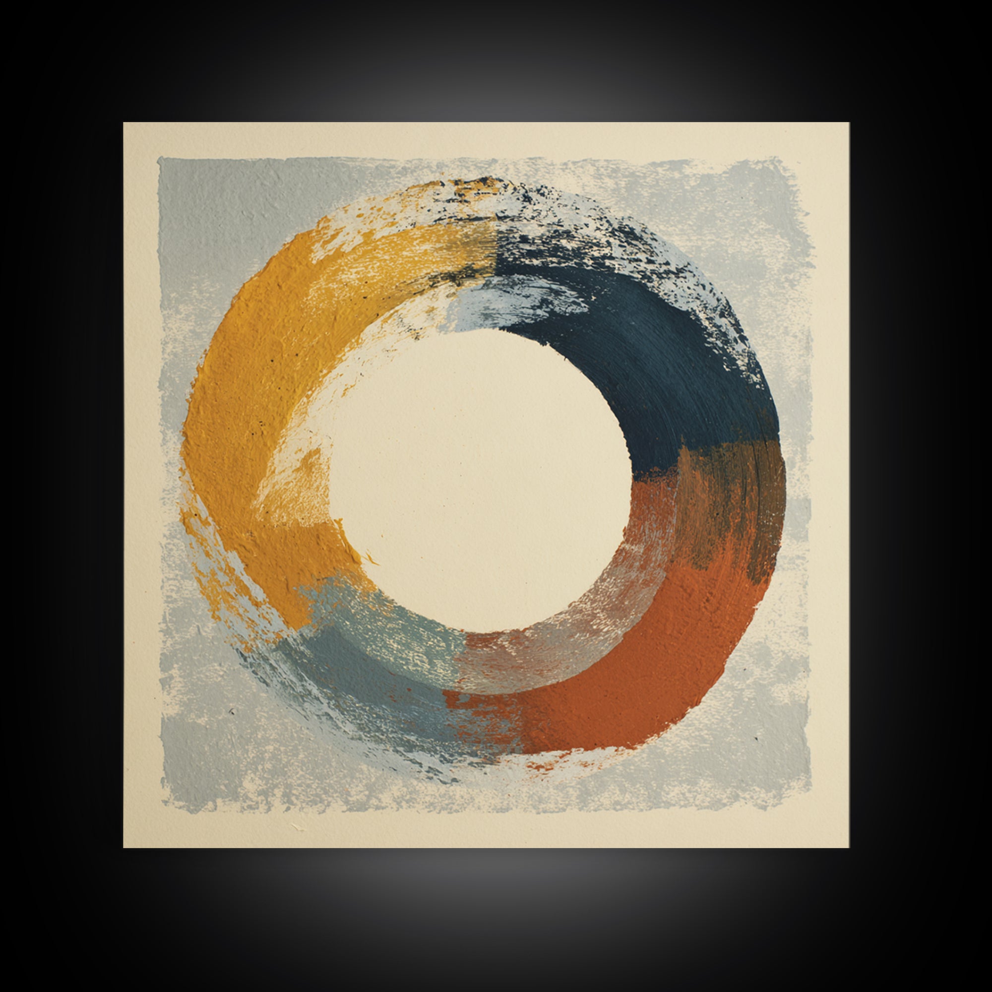 Single Brushstroke Circle Canvas Print, Minimalist Art, Modern Decor, Living Room Decor, Fine Art, Minimal, Poster, Wall Decor, MIN-1x1-94
