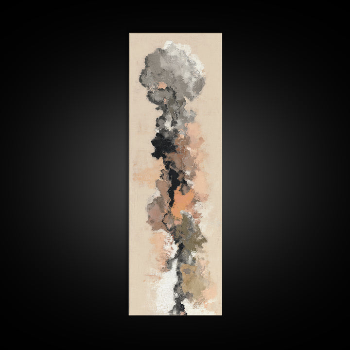 Small Cloud Study Canvas Print, Minimalist Art, Black Art, Living Room Decor, Fine Art, Minimal, Minimalist Wall Art, MIN-1x3-33