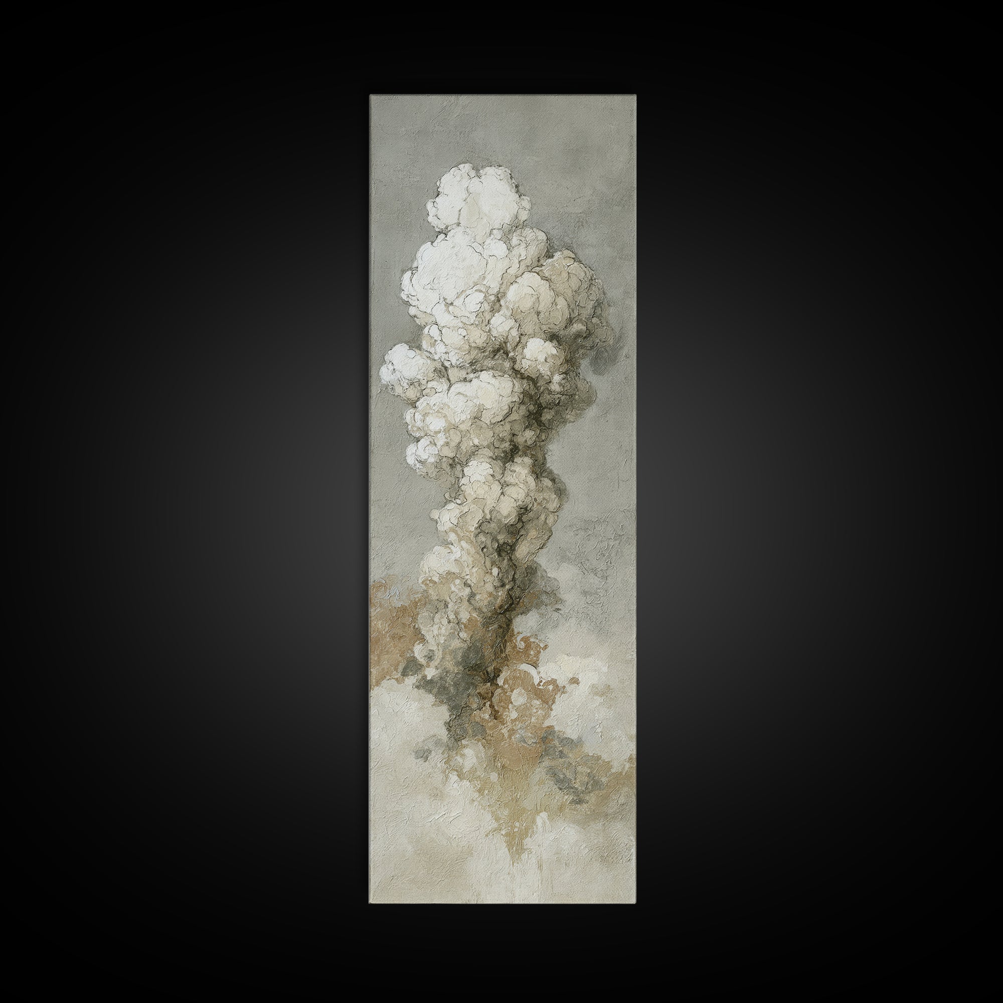Small Cloud Study Canvas Print, Minimalist Art, Living Room Decor, Minimal, Modern Decor, Fine Art Print, Statement Artwork, MIN-1x3-81