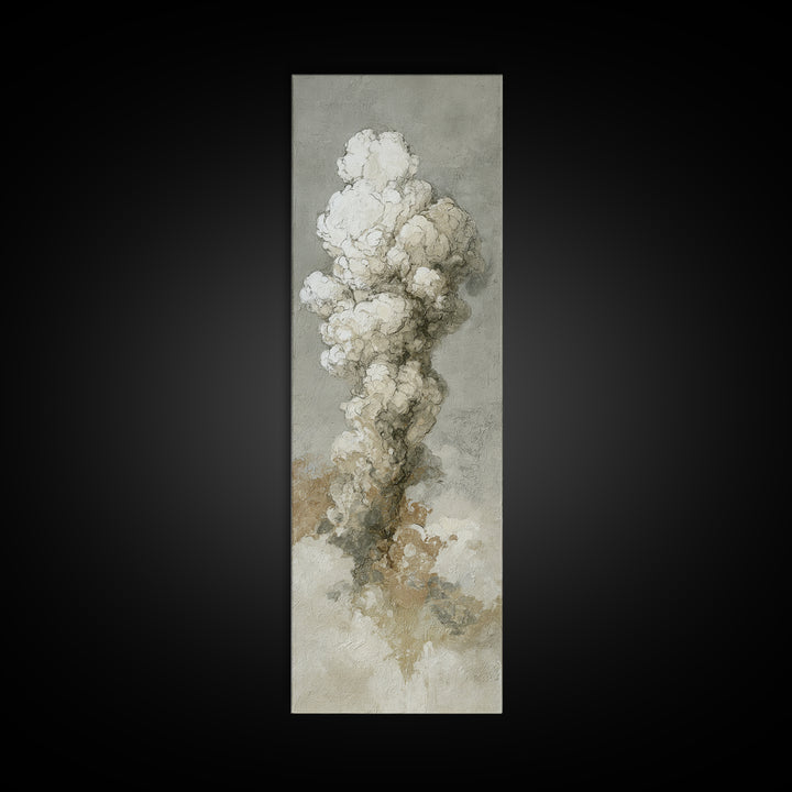 Small Cloud Study Canvas Print, Minimalist Art, Living Room Decor, Minimal, Modern Decor, Fine Art Print, Statement Artwork, MIN-1x3-81
