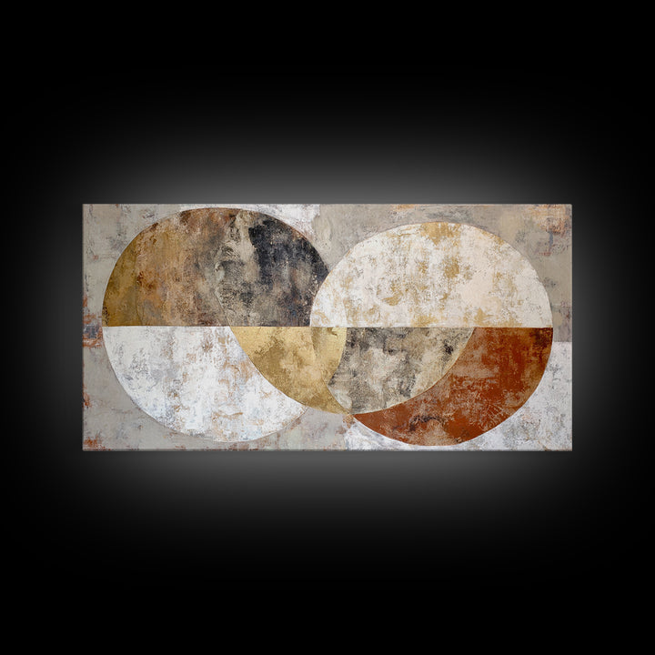Two Overlapping Organic Shapes Framed Canvas Print, Minimalist Art, Home Decor, Living Room Decor, Abstract Art, Minimal, MIN-2x1-15