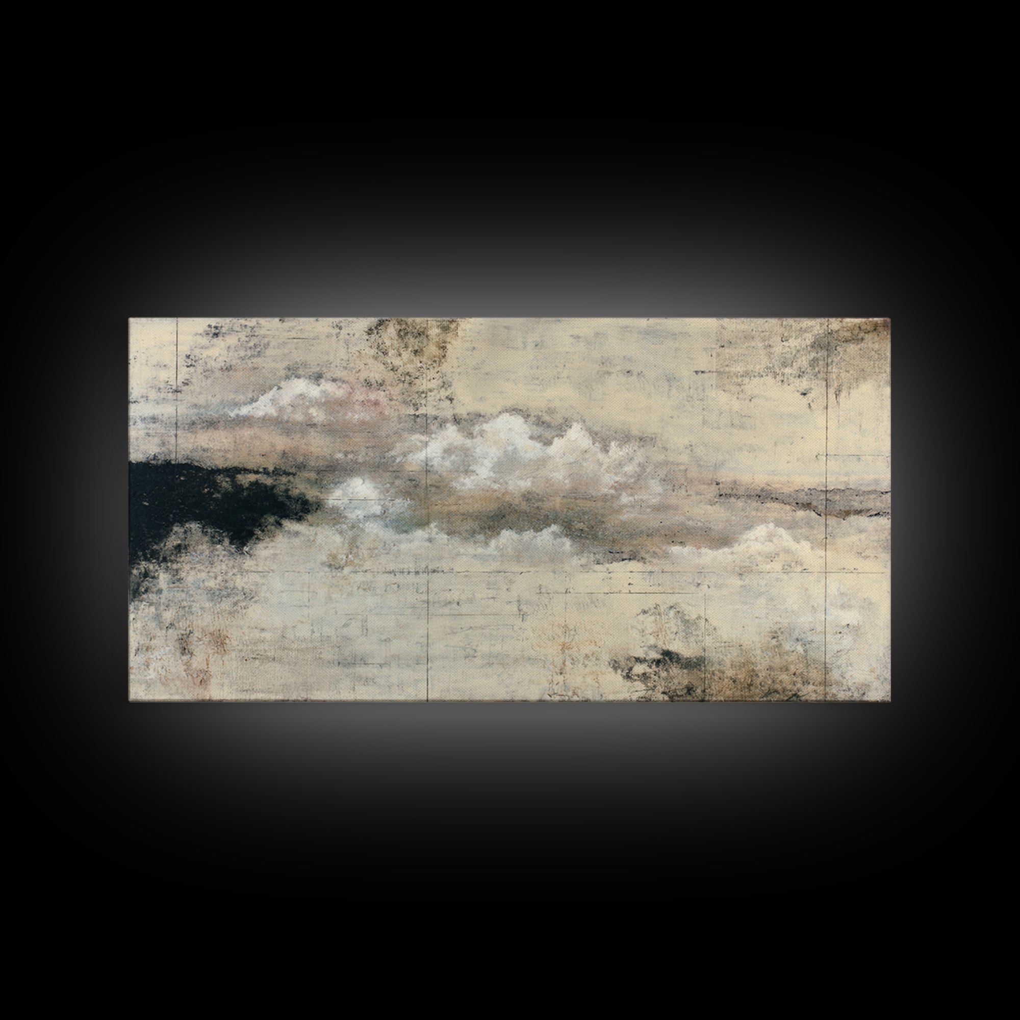 Small Cloud Study Canvas Print, Minimalist Art, Digital Prints, Living Room Decor, Minimal, Printable Art, Abstract Wall Art, MIN-2x1-17