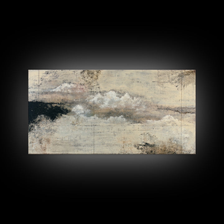 Small Cloud Study Canvas Print, Minimalist Art, Digital Prints, Living Room Decor, Minimal, Printable Art, Abstract Wall Art, MIN-2x1-17