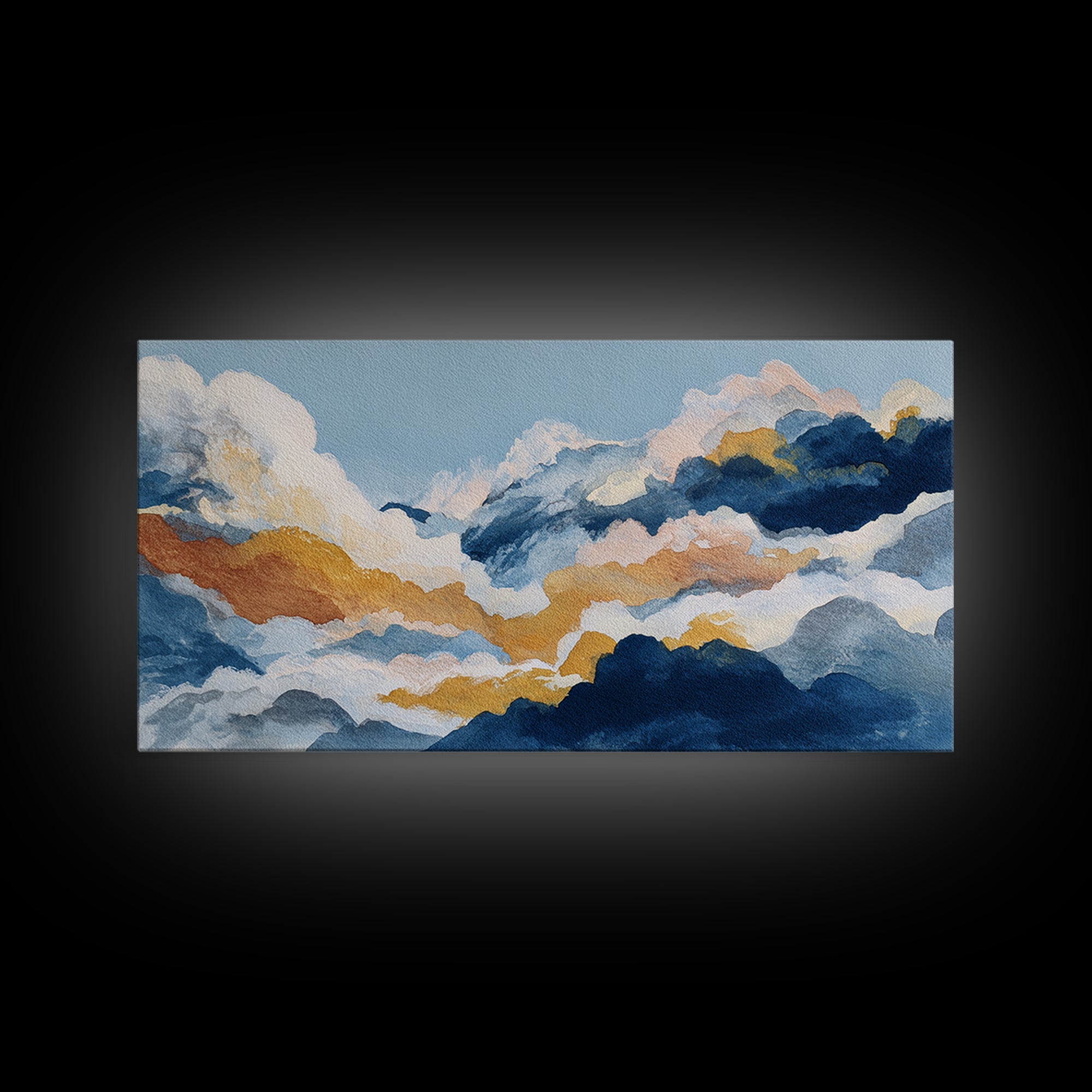 Small Cloud Study Canvas Print, Minimalist Art, Digital Prints, Living Room Decor, Minimal, Printable Art, Abstract Wall Art, MIN-2x1-41