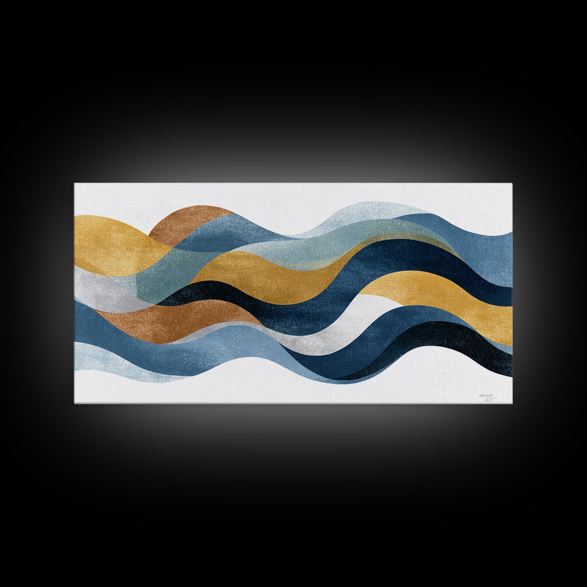 Minimal Abstract Wave Line Canvas Print, Minimalist Art, Printables, Living Room Decor, Abstract Art, Minimal, Boho Wall Art, MIN-2x1-57