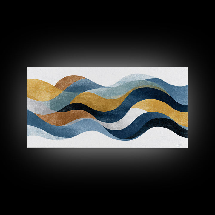Minimal Abstract Wave Line Canvas Print, Minimalist Art, Printables, Living Room Decor, Abstract Art, Minimal, Boho Wall Art, MIN-2x1-57