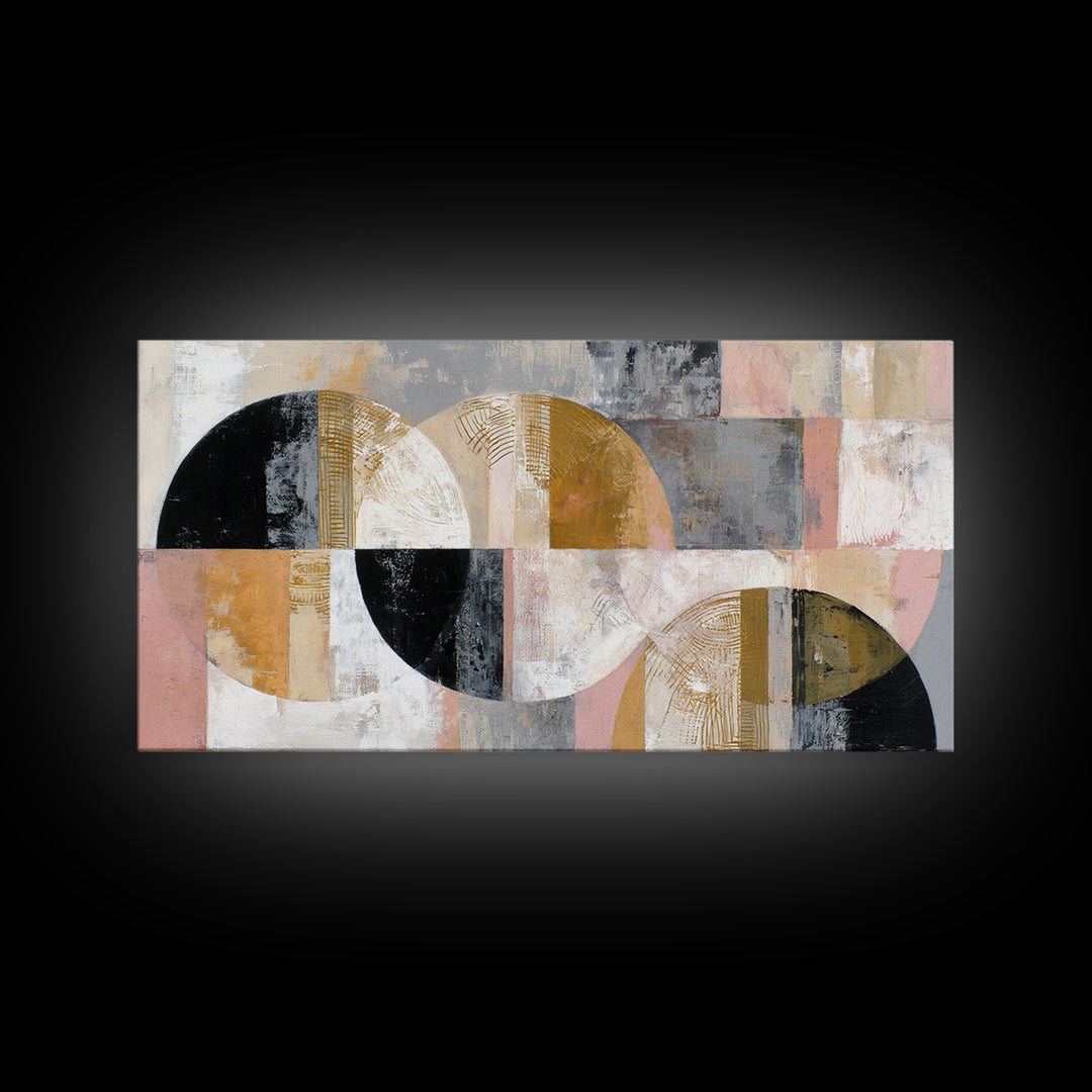 Single Gold Line Curve on Charcoal Canvas Print, Minimalist Art, Digital Wall Art, Living Room Decor, Abstract Art, Minimal, MIN-2x1-61