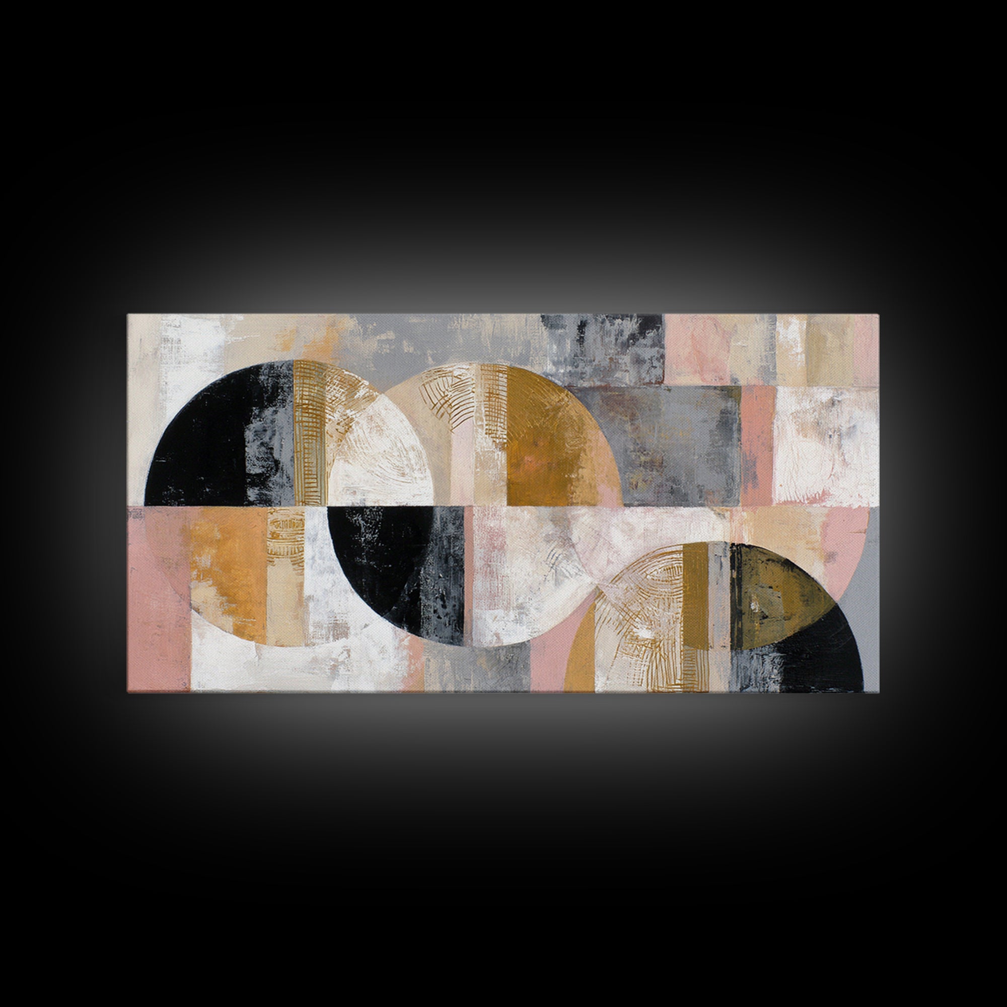 Single Gold Line Curve on Charcoal Canvas Print, Minimalist Art, Digital Wall Art, Living Room Decor, Abstract Art, Minimal, MIN-2x1-61