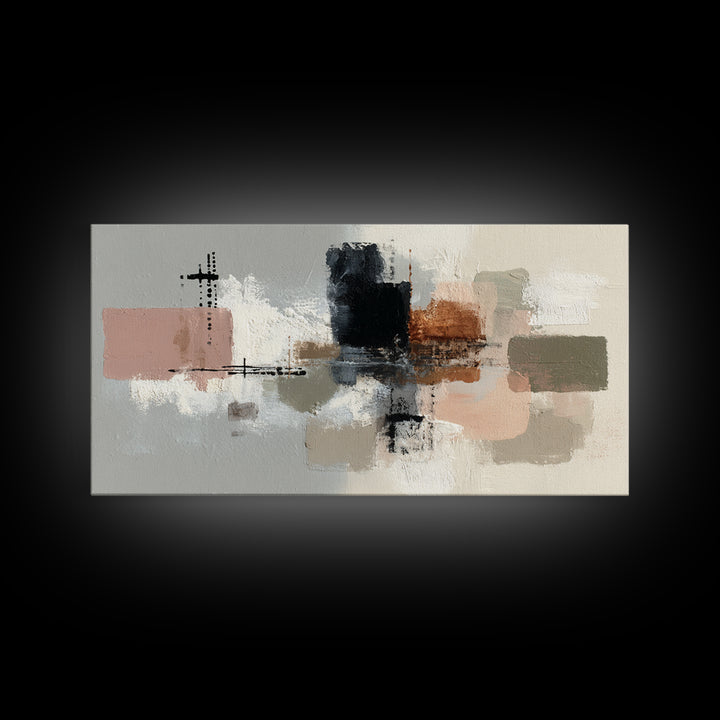 Small Cloud Study Canvas Print, Minimalist Art, Black Art, Living Room Decor, Fine Art, Minimal, Minimalist Wall Art, MIN-2x1-89