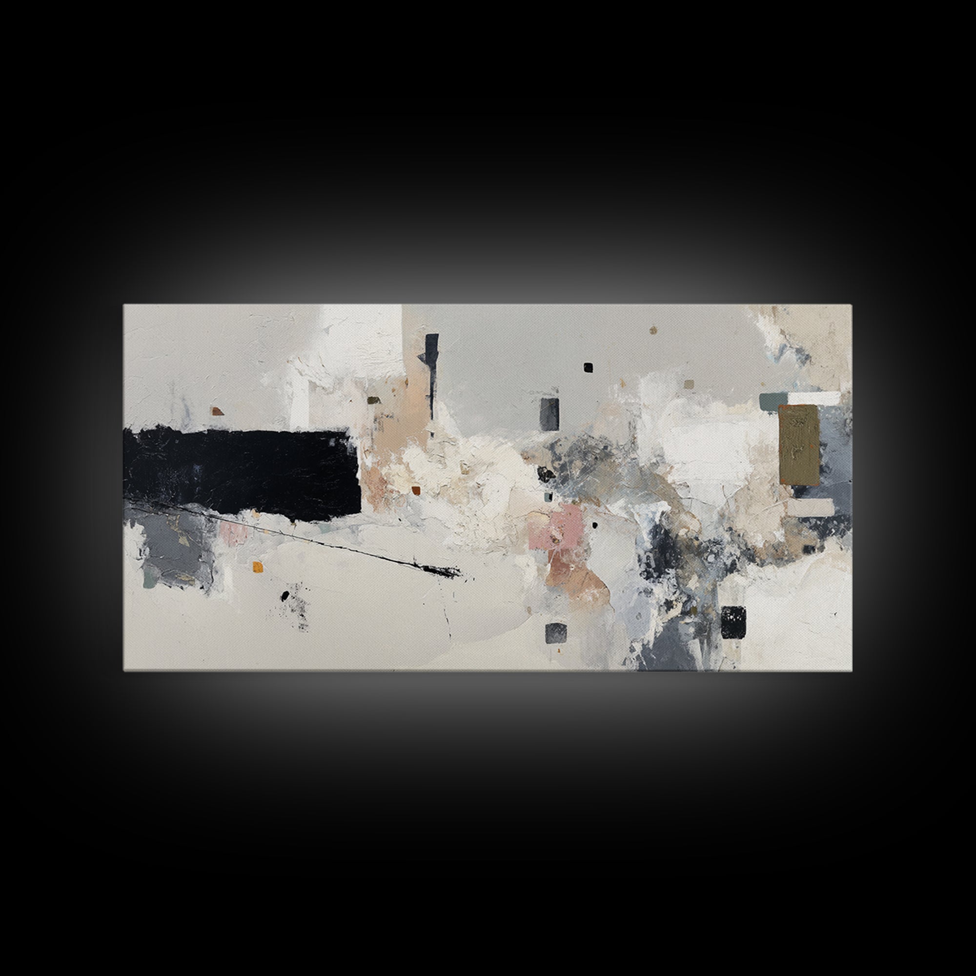 Small Black Bird Crossing White Space Framed Canvas Print, Minimalist Art, Digital Print, Living Room Decor, Fine Art, Minimal, MIN-2x1-99