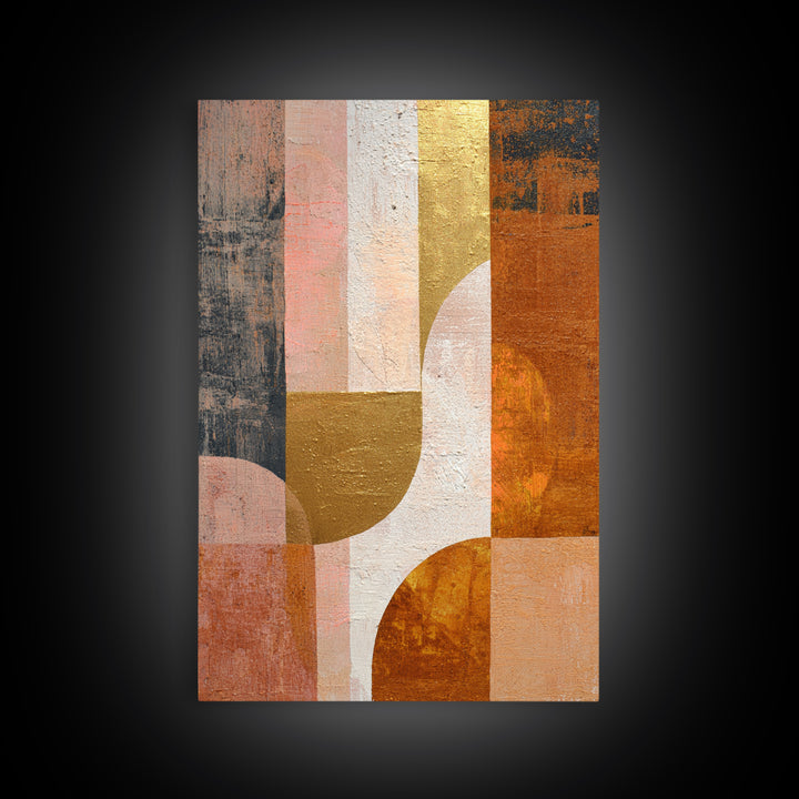 Single Gold Line Curve on Charcoal Framed Canvas Print, Minimalist Art, Art Print, Living Room Decor, Fine Art, Minimal, MIN-2x3-25