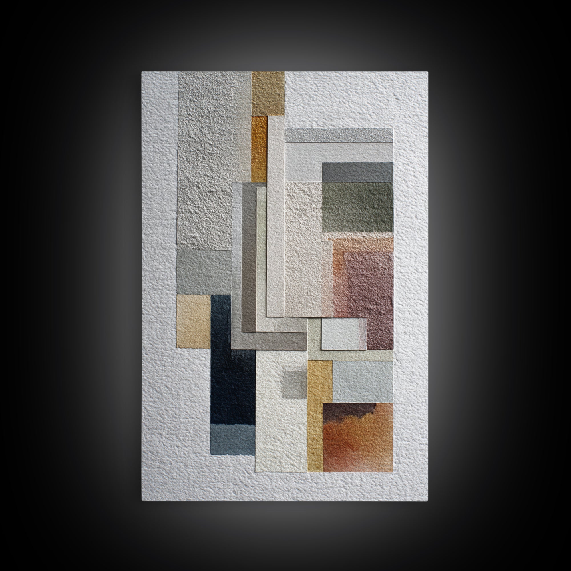 Calm Rectangle Composition Canvas Print, Minimalist Art, Statement Artwork, Living Room Decor, Fine Art, Minimal, Wall Decor, MIN-2x3-32