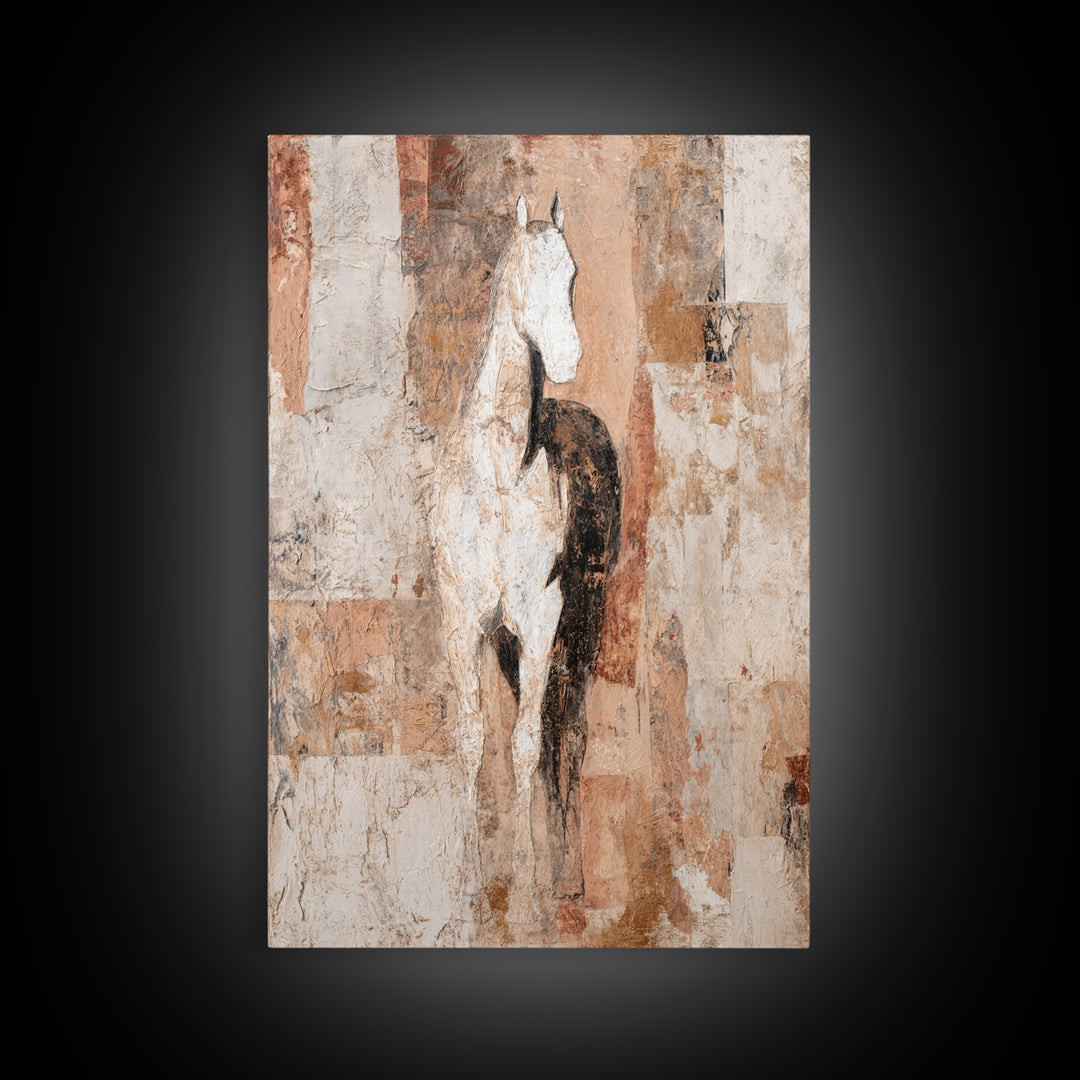 Minimal Horse Contour Canvas Print, Minimalist Art, Art, Living Room Decor, Fine Art, Minimal, Canvas Tote Bag, Abstract Art, MIN-2x3-50