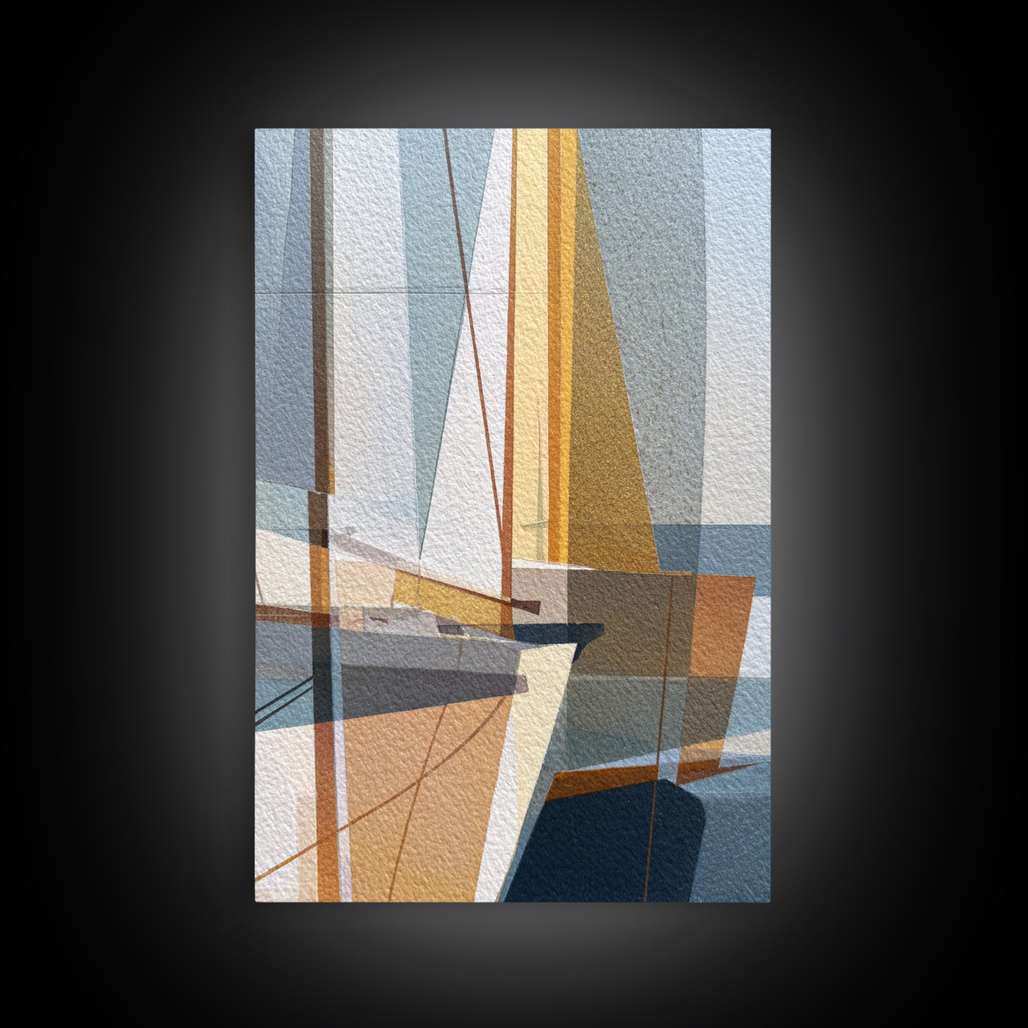 Tiny Sailboat under Open Sky Canvas Print, Minimalist Art, Art Print, Living Room Decor, Fine Art, Minimal, Abstract Wall Art, MIN-2x3-70