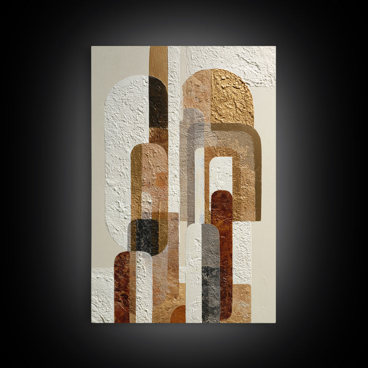 Two Overlapping Organic Shapes Framed Canvas Print, Minimalist Art, Digital Print, Living Room Decor, Abstract Art, Minimal, MIN-2x3-75