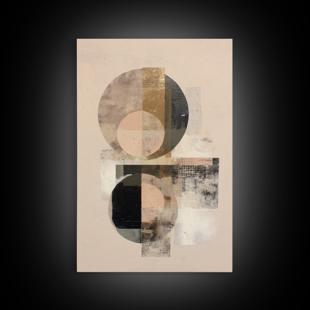 Two Overlapping Organic Shapes Canvas Print, Minimalist Art, Unique Wall Art, Living Room Decor, Abstract Art, Minimal, MIN-2x3-99