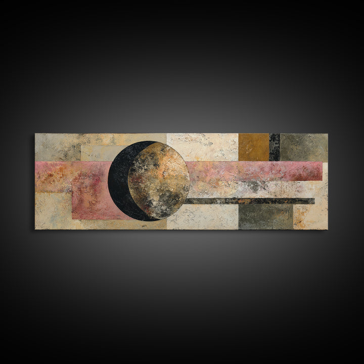 Single Brushstroke Circle Canvas Print, Minimalist Art, Modern Decor, Living Room Decor, Fine Art, Minimal, Poster, Wall Decor, MIN-3x1-14