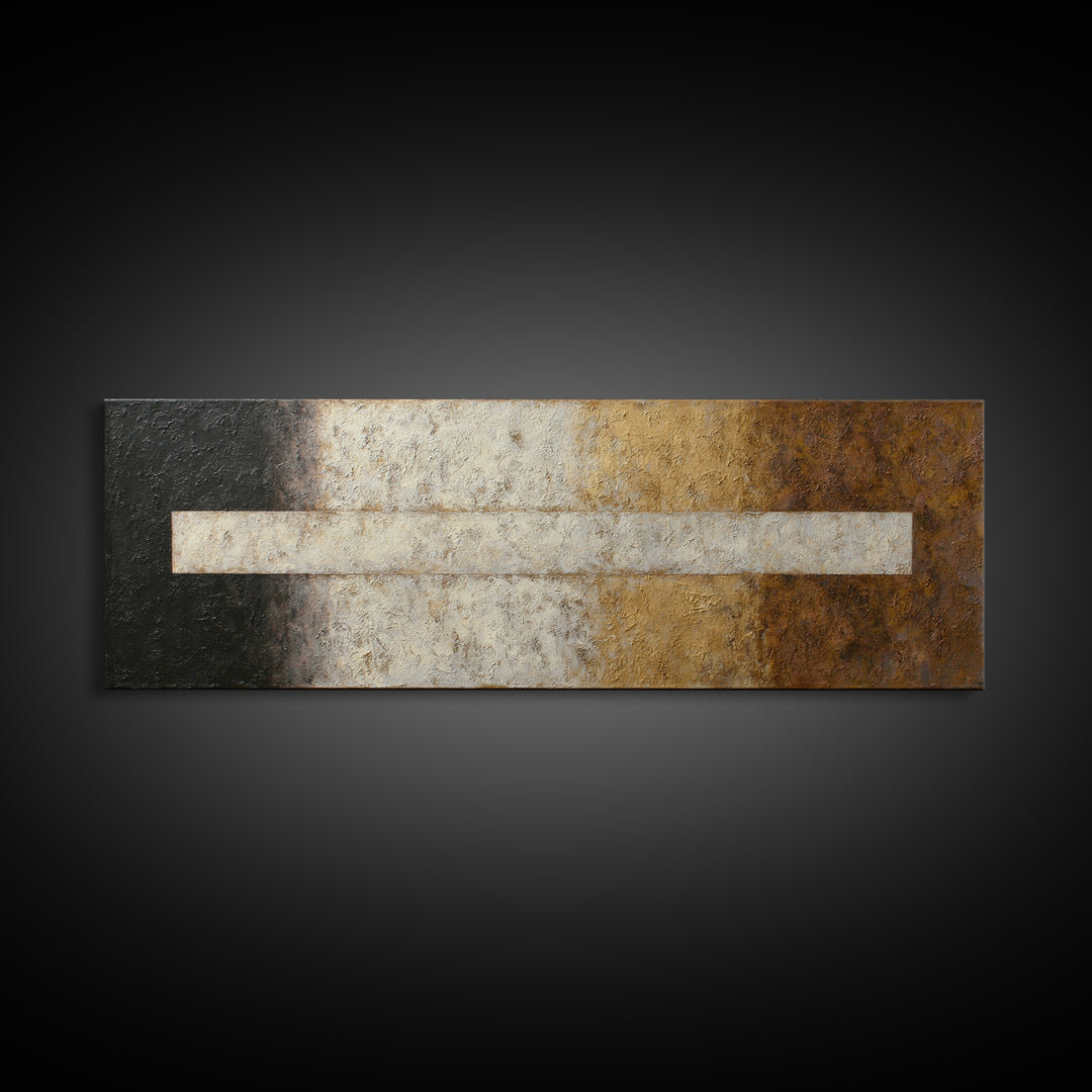 Calm Rectangle Composition Canvas Print, Minimalist Art, Neutral Decor, Living Room Decor, Fine Art, Minimal, Home Decor, MIN-3x1-40
