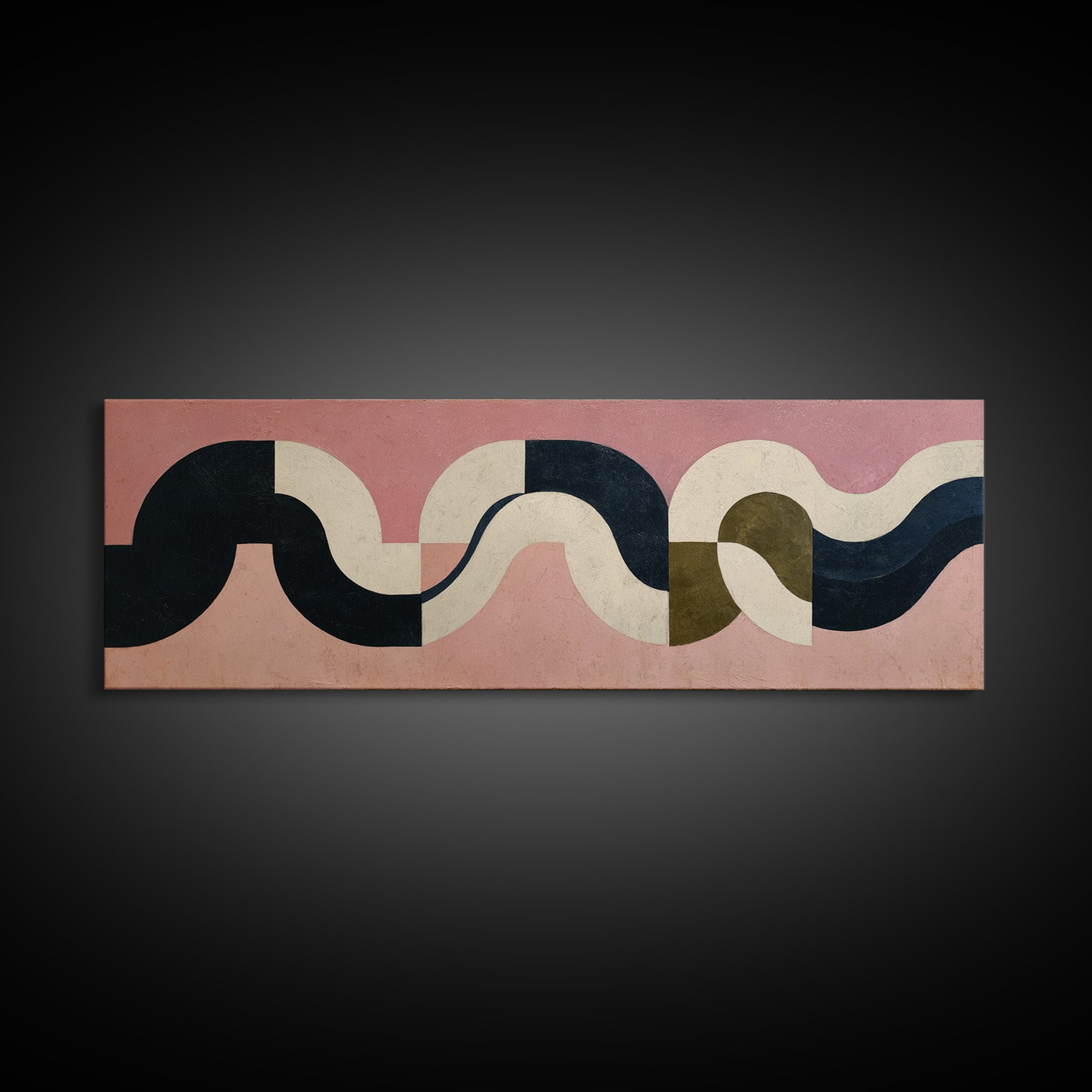 Minimal Abstract Wave Line Framed Canvas Print, Minimalist Art, Canvas Tote Bag, Living Room Decor, Abstract Art, Minimal, MIN-3x1-5