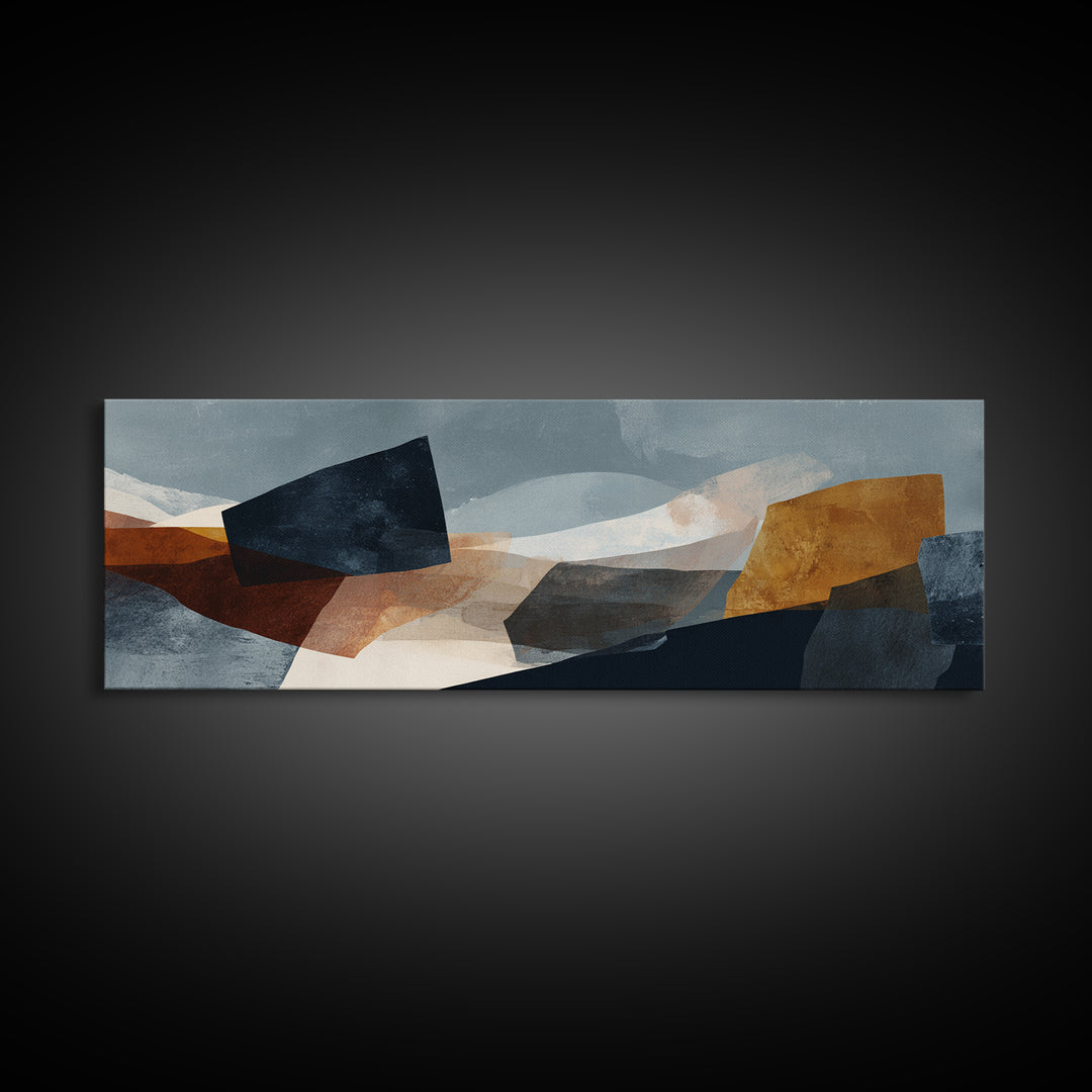 Quiet Stone Stack Framed Canvas Print, Minimalist Art, Art Print, Living Room Decor, Fine Art, Minimal, Abstract Wall Art, MIN-3x1-51