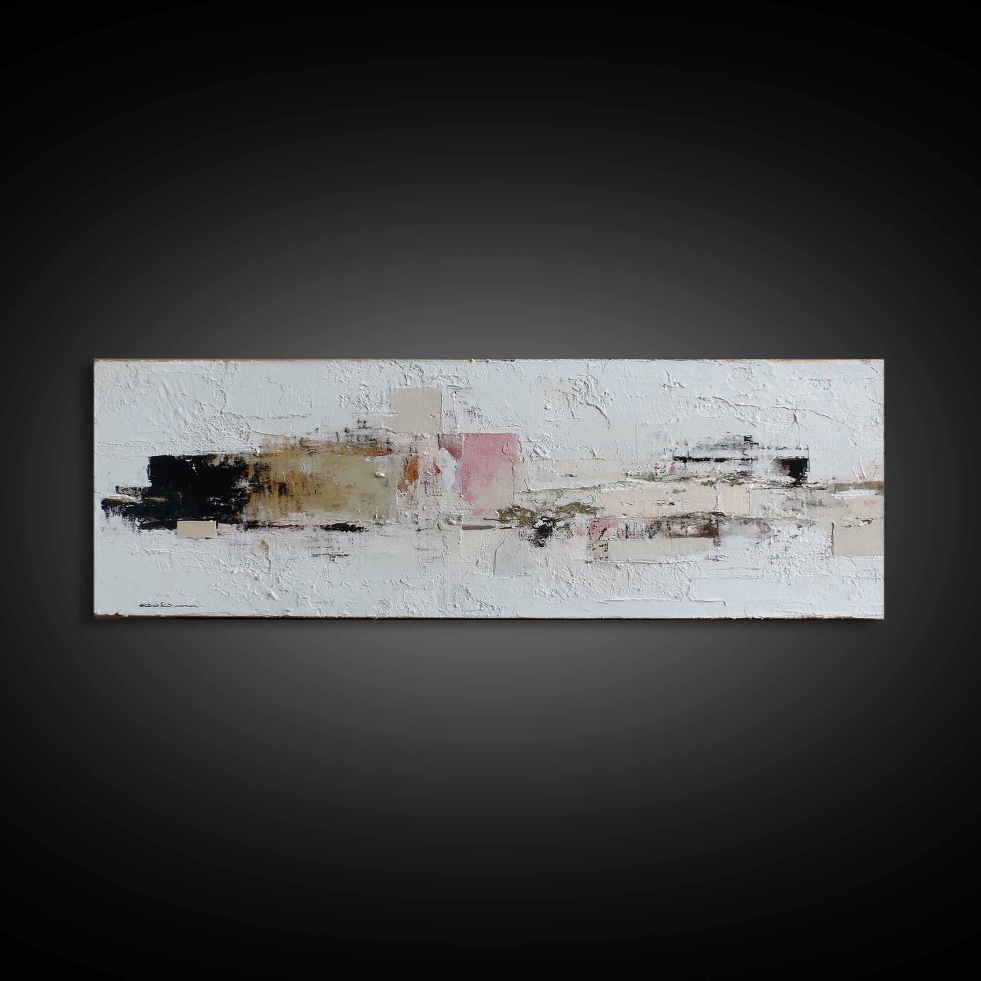 White on White Plaster Texture Study Canvas Print, Minimalist Art, Wall Decor, Living Room Decor, Minimal, Abstract Art, MIN-3x1-80