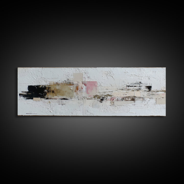 White on White Plaster Texture Study Canvas Print, Minimalist Art, Wall Decor, Living Room Decor, Minimal, Abstract Art, MIN-3x1-80