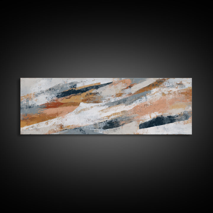 Calm Rectangle Composition Canvas Print, Minimalist Art, Wall Art, Living Room Decor, Oil Painting, Minimal, Large Wall Art, MIN-3x1-88