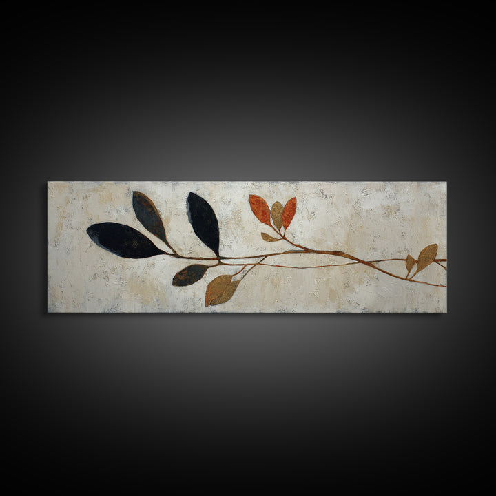 Minimal Branch Silhouette Canvas Print, Minimalist Art, Digital Prints, Living Room Decor, Fine Art, Minimal, Printable Art, MIN-3x1-91