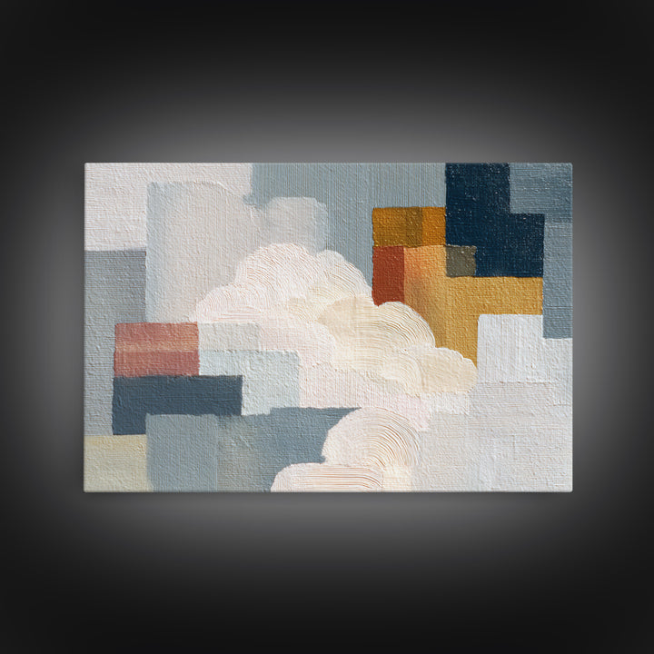 Small Cloud Study Canvas Print, Minimalist Art, Living Room Decor, Minimal, Modern Decor, Fine Art Print, Statement Artwork, MIN-3x2-1