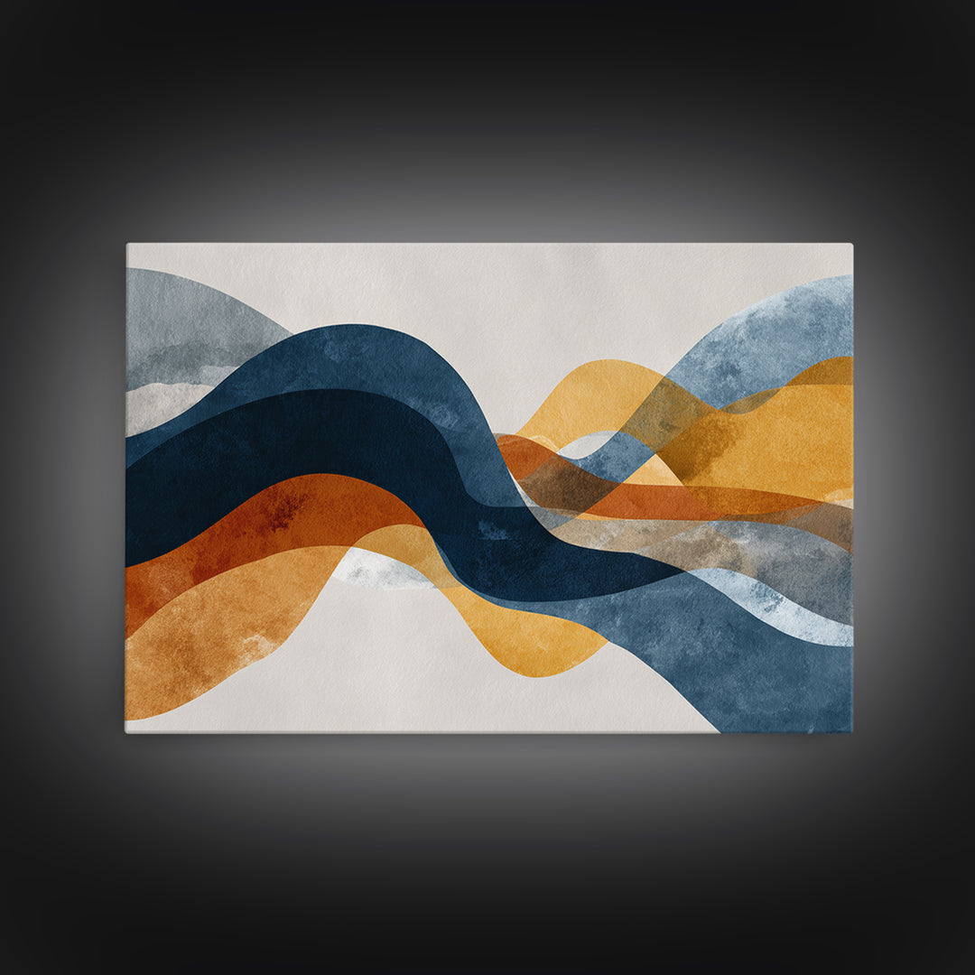 Minimal Abstract Wave Line Canvas Print, Minimalist Art, Unique Wall Art, Living Room Decor, Abstract Art, Minimal, MIN-3x2-17
