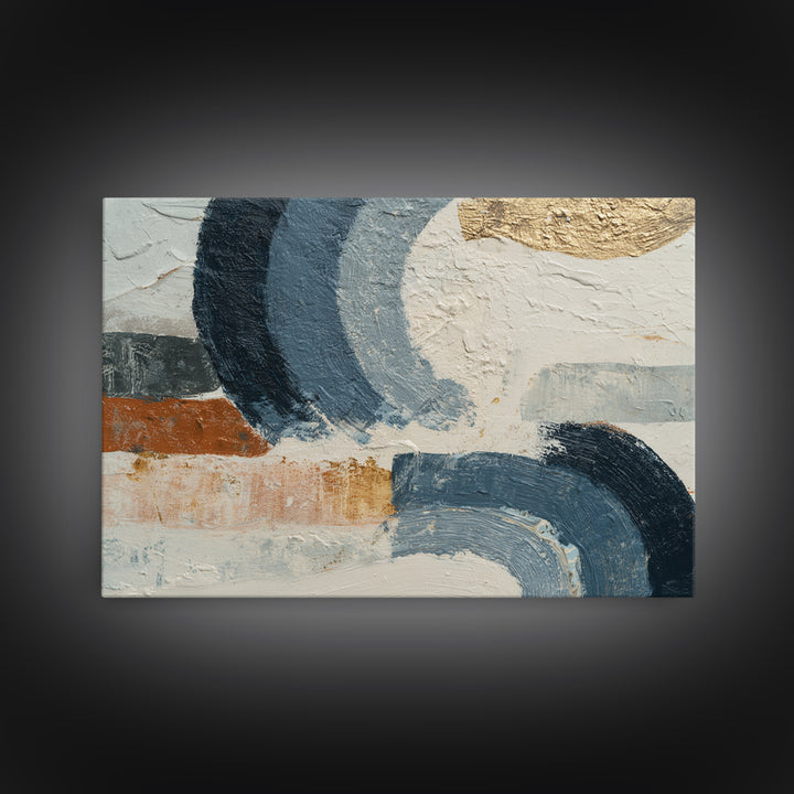Minimal Abstract Wave Line Framed Canvas Print, Minimalist Art, Minimalist Wall Art, Living Room Decor, Abstract Art, Minimal, MIN-3x2-41