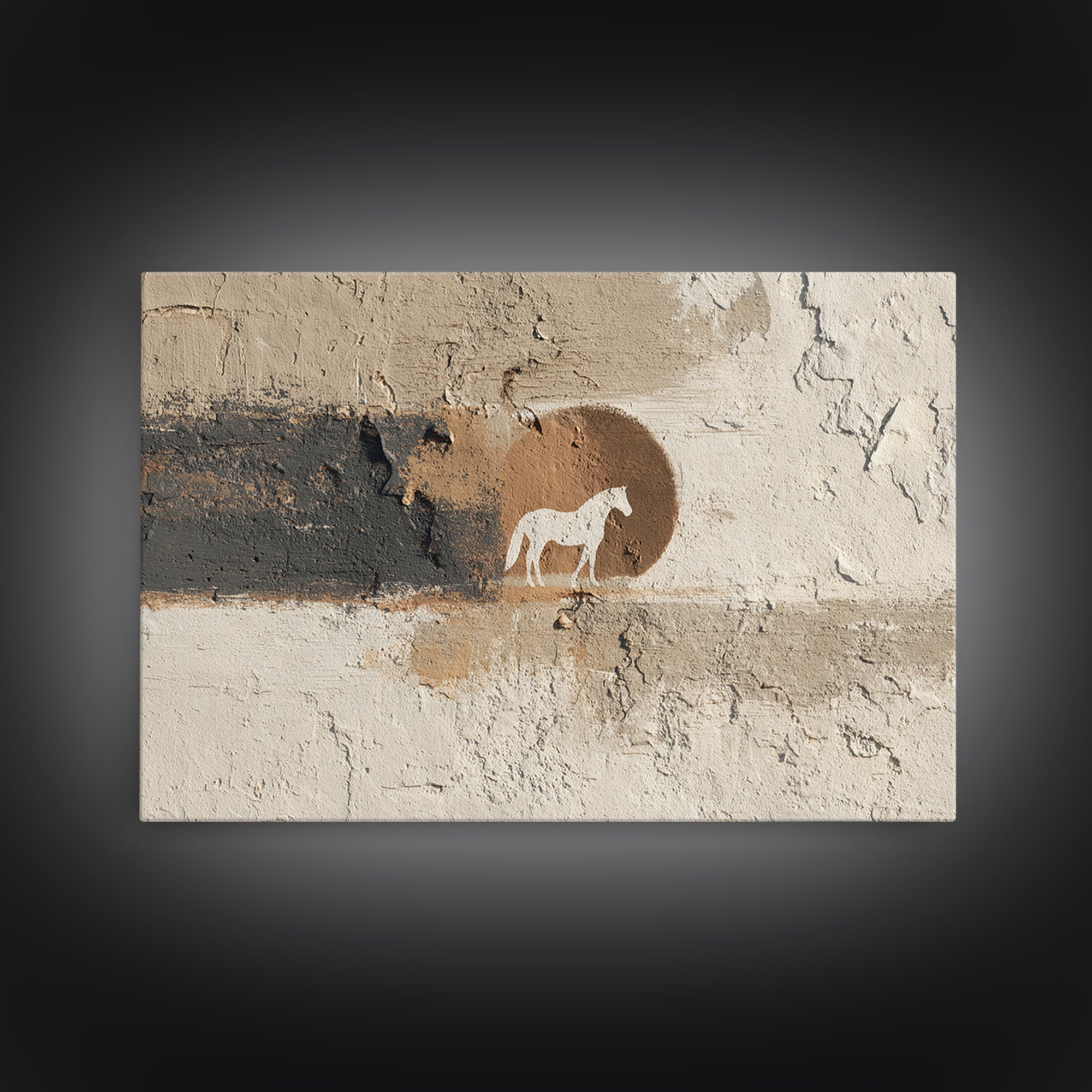 Minimal Horse Contour Framed Canvas Print, Minimalist Art, Living Room Decor, Fine Art, Minimal, Modern Decor, Fine Art Print, MIN-3x2-46