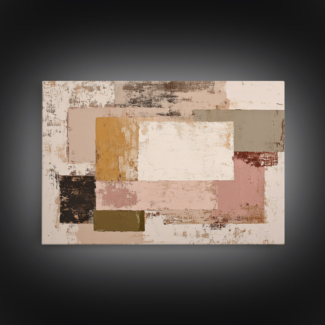 Calm Rectangle Composition Canvas Print, Minimalist Art, Modern Wall Art, Living Room Decor, Abstract Art, Minimal, MIN-3x2-52
