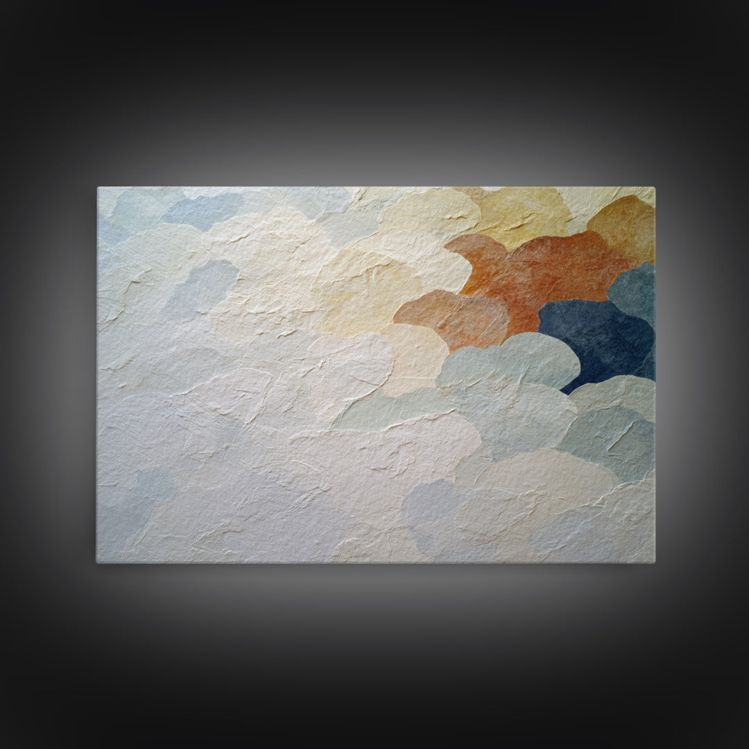 White on White Plaster Texture Study Framed Canvas Print, Minimalist Art, Wall Decor, Living Room Decor, Fine Art, Minimal, MIN-3x2-92