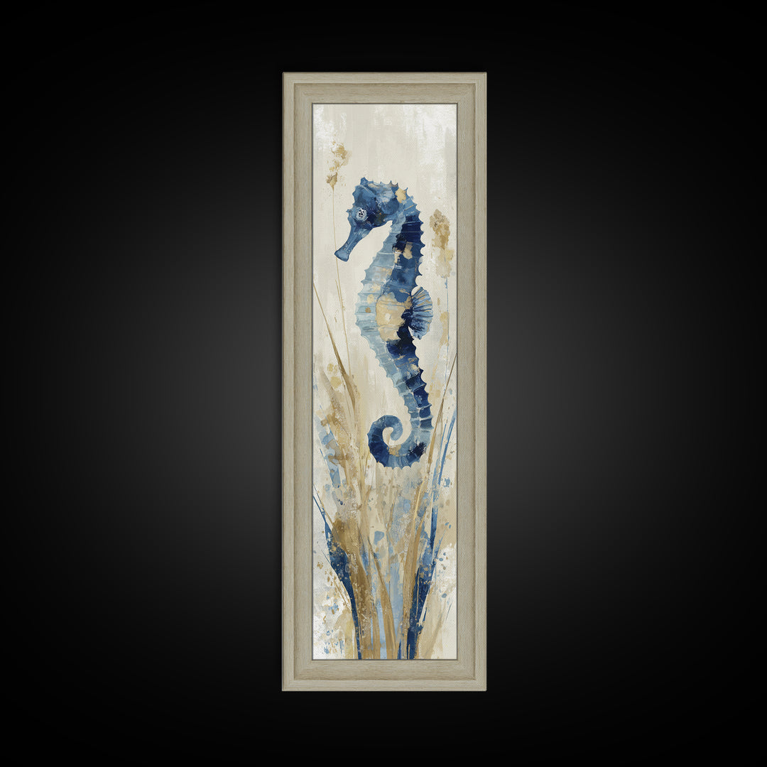 Seahorse Pair Among Sea Grass Canvas Print, Marine Life Art, Marine Life, Living Room Decor, Fine Art, Marine, Art Print, MLA-1x3-17