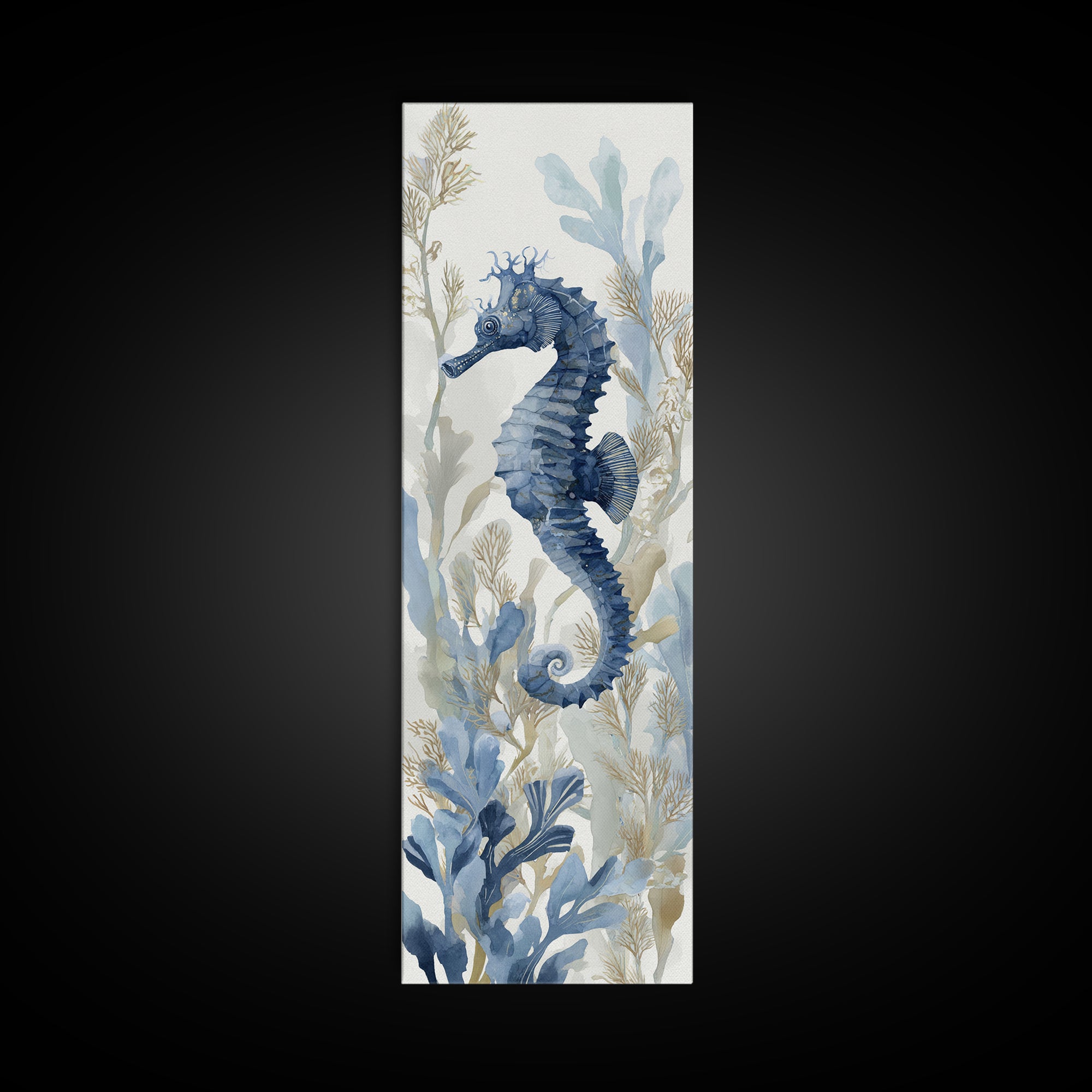 Sea Dragon Drifting Among Kelp Framed Canvas Print, Marine Life Art, Ocean Prints, Living Room Decor, Fine Art, Marine, MLA-1x3-29