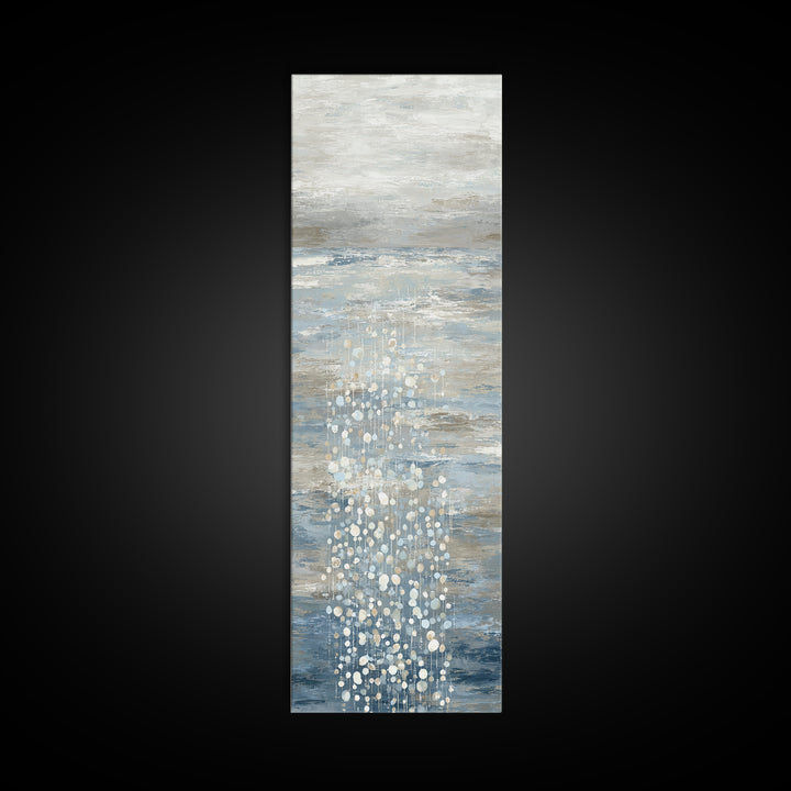 Oyster Shells with Pearly Highlights Canvas Print, Marine Life Art, Coastal Home Decor, Living Room Decor, Oil Painting, Marine, MLA-1x3-82