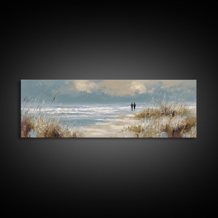 Seahorse Pair Among Sea Grass Canvas Print, Marine Life Art, Coastal Decor, Living Room Decor, Fine Art, Marine, Fish Art, MLA-3x1-21
