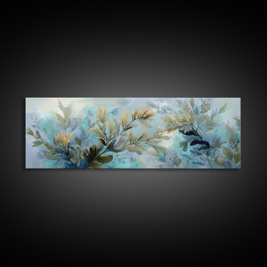 Sea Dragon Drifting Among Kelp Framed Canvas Print, Marine Life Art, Beach Prints, Living Room Decor, Fine Art, Marine, MLA-3x1-81