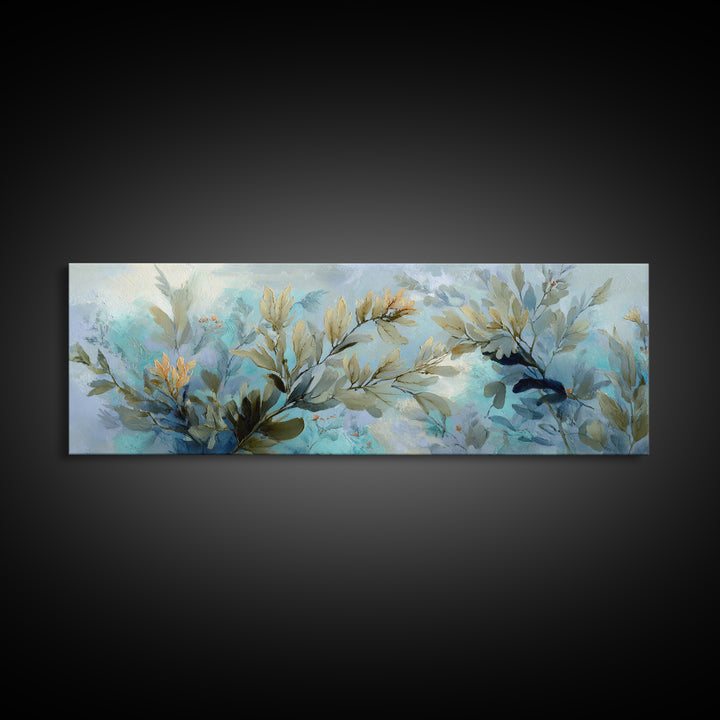 Sea Dragon Drifting Among Kelp Framed Canvas Print, Marine Life Art, Beach Prints, Living Room Decor, Fine Art, Marine, MLA-3x1-81