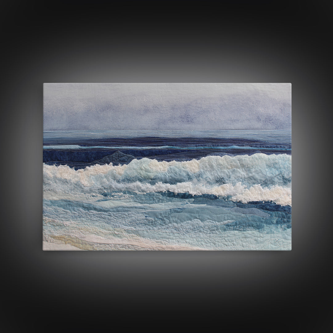 Orca Beneath Northern Lights Framed Canvas Print, Marine Life Art, Contemporary Art, Living Room Decor, Fine Art, Marine, MLA-3x2-36