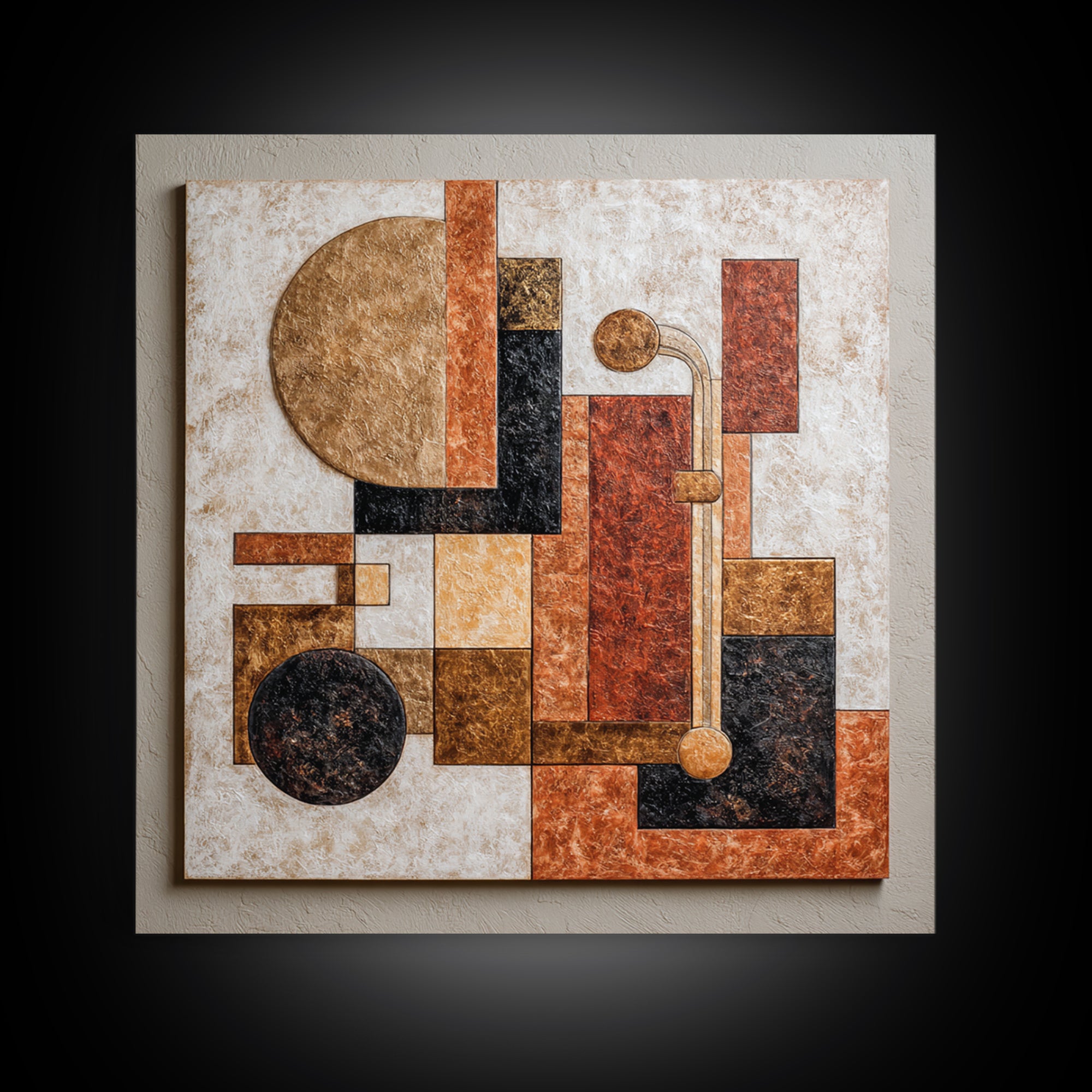 Jazz Musician in Angular Mid Century Style Canvas Print, Midcentury Modern Art, Statement Artwork, Living Room Decor, Retro, MMA-1x1-9